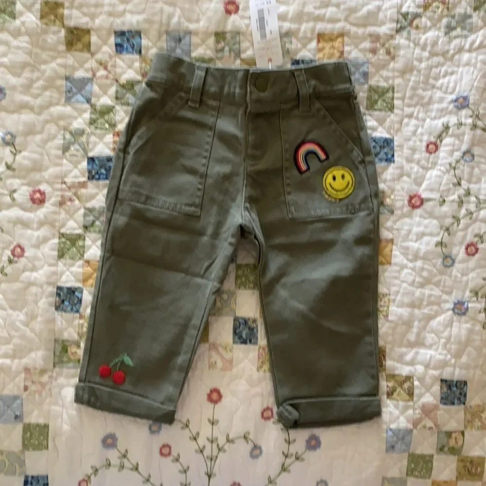 GYMBOREE | Green | Baby Girls Woven Crop Pant